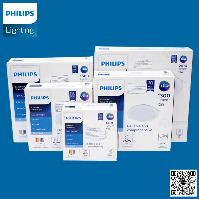 DN027B G3 – Đèn LED âm trần cao cấp nhất Philips với thiết kế tròn & vuông, công suất đa dạng